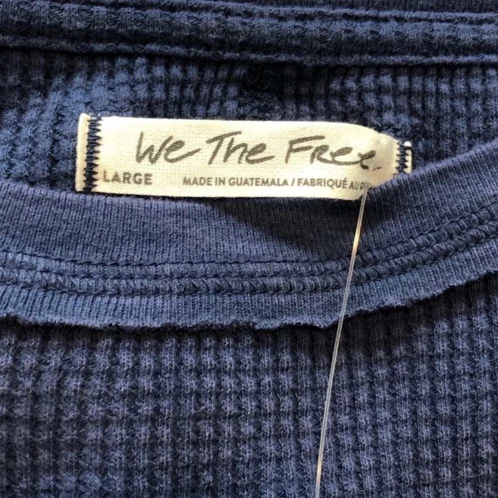 🛑SOLD OUT🛑 FPMicrophone Drop Long Sleeve Oversized Thermal in Navy Size L NWT - Picture 9 of 10